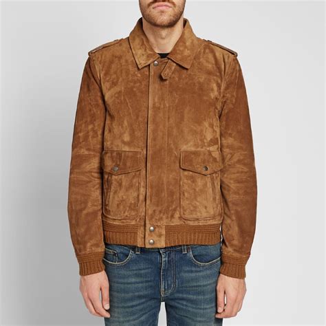 ysl mens jacket|saint laurent suede jacket.